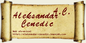 Aleksandar Čenedić vizit kartica